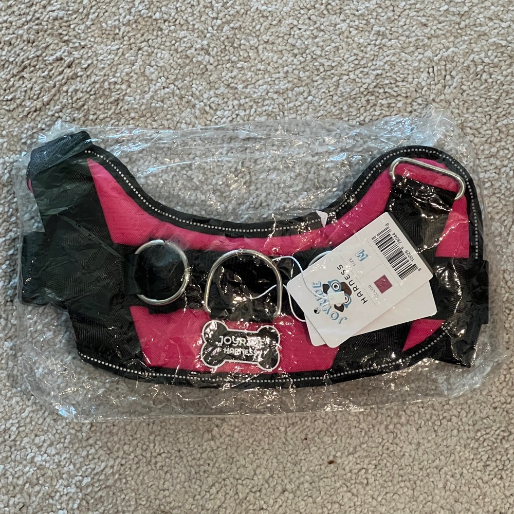 Pink and Black Dog Harness